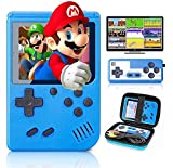 Tlsdosp Retro Handheld Game Console with 400 Classical FC Games-3.0 Inches Screen Portable Video Game Consoles with Protective Shell-Handheld Video Games Support for Connecting TV & Two Players (Blue)