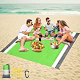 YMWVH Sandproof Beach Blanket Oversized, 80”×80” Picnic Blankets Waterproof Windproof for 4-7 Adults, Lightweight & Quick Drying Beach Mat for Travel, Outdoor Beach Picnic Blankets for Camping