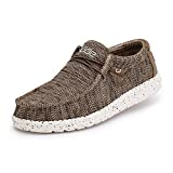 Hey Dude Men’s Wally Sox Brown Size 12 | Men’s Shoes | Men’s Lace Up Loafers | Comfortable & Light-Weight