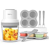 Baby Food Maker, HEYVALUE 13-in-1 Baby Food Processor Set for Baby Food, Fruit, Vegatable, Meat, Baby Food Blender with Baby Food Containers, Baby Food Freezer Tray, Silicone Spoons, Silicone Spatula