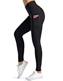 Dragon Fit High Waist Yoga Leggings with 3 Pockets,Tummy Control Workout Running 4 Way Stretch Yoga Pants (X-Small, Black)