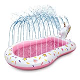 Inflatable Splash Pad for Kids – 3 in 1 Outdoor Toys Sprinkler Kiddie Pool for 2 3 4 5 6 7 8 Year Old Baby Toddlers Boys Girls Adults | Large Outside Toys Birthday Gifts Backyard Water Party