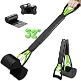 32″ Dog Pooper Scooper, Long Handle Pet Poop Scooper for Large Medium Small Dogs, Foldable Pooper Scooper with Waste Bag Attachment, Portable Poop Scoop for Yard, Grass, Dirt, Gravel