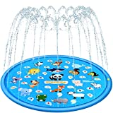 TOHIBEE Splash Pad, 68″ Sprinkler for Kids, Outdoor Water Toys for 2-9 Year Old Boys Girls, Kiddie Pool, Cool Summer Gifts Toys for 2 3 4 5 6 Year Old