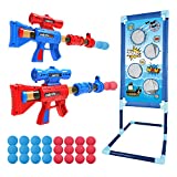 YEEBAY Shooting Game Toy for Age 6, 7, 8,9,10+ Years Old Kids, Boys – 2pk Foam Ball Popper Air Guns & Shooting Target & 24 Foam Balls – Ideal Gift – Compatible with Toy Guns