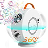 BestJoy Bubble Machine for Toddlers – Kids Toys for Girls Boys Age 1 2 3 4 5 Years Old Birthday Gifts Ideas, Fun Outdoor Toys Bubble Maker Parties, Outside Rechargeable Bubble Blower Rotated 90°/360°