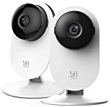 YI 2pc Security Home Camera Baby Monitor, 1080p 2.4G WiFi Smart Indoor Nanny IP Cam with Night Vision, 2-Way Audio, AI Human Detection in Phone App, Pet Cat Dog Cam, Work with Alexa and Google