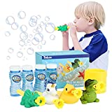 Tinleon Dinosaur Bubble Machine: High-Output Bubble Wand with Magic Light&Music Portable Toys for 3+ Kids, Battery-Driven Bubble Toys with High Output in Summer Outdoors