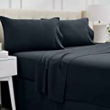 Luxury Soft Queen Bed Sheets 4 Piece by lalaLOOM, Deep Pocket, Breathable Microfiber, Wrinkle, Fade and Stain Resistant Bedding, Flat and Fitted Mattress Sheets and Pillowcases, Charcoal Gray