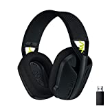 Logitech G435 LIGHTSPEED and Bluetooth Wireless Gaming Headset – Lightweight over-ear headphones, built-in mics, 18h battery, compatible with Dolby Atmos, PC, PS4, PS5, Nintendo Switch, Mobile – Black