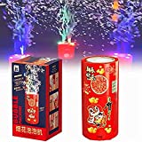 Portable Firework Bubble Machine, Automatic Bubble Machine with Light, 2023 New Versio Bubble Machine Kids, Electric Bubble Maker Toys, Party Atmosphere Make for Lawn Indoor Parties (20 Hole)