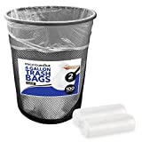 Stock Your Home 4 Gallon Clear Trash Bags (100 Pack) – Disposable Plastic Garbage Bags – Leak Resistant Waste Bin Bags – Small Bags for Office, Bathroom, Deli, Produce Section, Dog Poop, Cat Litter