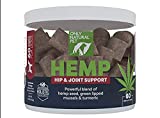 Only Natural Pet Hip & Joint Hemp Soft Chews – with Turmeric, Green Lipped Mussels – Hip & Joint Supplement for Dogs, Pain Relief & Mobility Support Formula, 60 Count