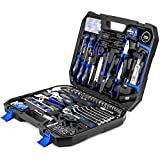 Prostormer 210-Piece Household Tool Kit, General Home/Auto Repair Tool Set with Hammer, Pliers, Screwdriver Set, Wrench Socket Kit and Toolbox Storage Case – Perfect for Homeowner, Diyer, Handyman
