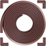 Bebe Earth Baby Proofing Edge and Corner Guard Protector Set, 16 Feet Edges & 4 Foam Corners, Furniture and Tables Child Baby Proof Bumpers , Pre-Taped Corner Cushions – Coffee Brown