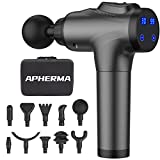 APHERMA Massage Gun, Muscle Massage Gun for Athletes Handheld Deep Tissue Massager Tool 30 Speed Levels 10 Heads