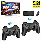 Wireless Retro Game Console, Plug & Play Video TV Game Stick With 10000+ Games Built-in, 64G, 9 Emulators, 4K HDMI Output for TV with Dual 2.4G Wireless Controllers