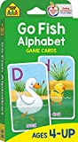 School Zone – Go Fish Alphabet Game Cards – Ages 4 and Up, Preschool to First Grade, Uppercase and Lowercase Letters, ABCs, Word-Picture Recognition, Animals, Card Game, Matching, and More