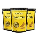 Craize Thin & Crunchy Toasted Corn Crackers – Sweet Corn Flavor Healthy & Gluten Free Crackers – 3 Pack, 4 Ounces Each