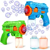 JOYIN 2 Bubble Guns for Kids, Bubble Blower with 2 Bubble Solution, Party Favors, Birthday Gift, Outdoors Activity for Boy & Girl, Summer Toys