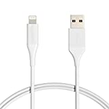 Amazon Basics iPhone Charger Cable, ABS USB-A to Lightning, MFi Certified, for Apple iPhone, iPad, 10,000 Bend Lifespan – White, 3-Ft, 2-Pack