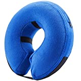 BENCMATE Protective Inflatable Collar for Dogs and Cats – Soft Pet Recovery Collar Does Not Block Vision E-Collar (Large, Blue)