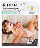 The Honest Company – Eco-Friendly and Premium Disposable Diapers – Pandas, Size 5 (27+ lbs), 20 Count
