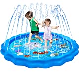 KingsDragon Splash Pad, 68″ Sprinkler for Kids Outdoor Toys for Backyard, Play Mat Kiddie Baby Toddlers Swimming Pool Outside Water Toys Gifts for Age 3-12 Year Old Boy Girl