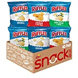 Ruffles Potato Chips Variety Pack, 1 Ounce (Pack of 40)