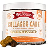 The Missing Link Collagen Care Soft Chew Nutritional Treats for Dogs – Collagen, Glucosamine, Chondroitin & Turmeric – Mobility & Anti-Inflammatory Support – Hip & Joint 60 Count