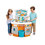 Little Tikes Home Grown Kitchen – Role Play Realistic Kitchen Real Cooking & Water Boiling Sounds Kitchen Accessories Set for Girls Boys – Multicolor