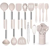 Stainless Steel Kitchen Cooking Utensil Set, Umite Chef 15 pcs Cooking Utensils – Nonstick Kitchen Utensils Cookware Set Spatula Set -Kitchen Gadgets Utensils Set, Kitchen Tools Gift