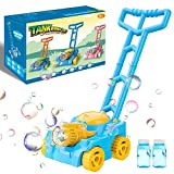 NAPEI Bubble Machine, Bubble Lawn Mower for Toddlers 1-3, Toy Push Lawn Mower,Bubble Blowing Lawn Mower, Outdoor Bubble Mower for Preschool Kids Boys Girls, Backyard, Garden, Park, Blue