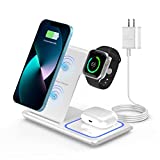 Wireless Charger,RUI MAI LAI 3 in 1 Wireless Charger Station for Apple iPhone/iWatch/Airpods,iPhone 13/12/11 (Pro, Pro Max)/XS/XR/XS/X/8(Plus),iWatch 7/6/SE/5/4/3/2,AirPods 3/2/pro