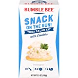 Bumble Bee Snack On The Run Tuna Salad with Crackers Kit – Ready to Eat, Spoon Included – Wild Caught Tuna – Shelf Stable & Convenient Protein Snack, 3.5 oz (Pack of 12)