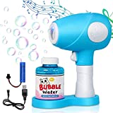 Bubble Gun Bubble Machine for Kids, Automatic Bubble Maker with Musical, Night Light, 360-Degree Leak-Proof Design, 2000+ Bubbles per Minute Bubble Guns Toys for Toddlers Halloween