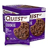 Quest Nutrition Double Chocolate Chip Protein Cookie, High Protein, Low Carb, 12 Count