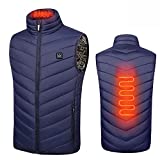 DASAYO Men Women Heating Vest Plus Size Winter Outdoor Warm Clothing Dual Control 2 Rechargeable Coat Lightweight Warm Jacket