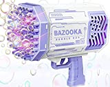 A & H Bubble Machine Gun – Bubble Blaster Toy for Wedding Outdoor Birthday Party – 15000+ Bubbles Per Minute Bubbles for Adults Kids Toddlers BUBB – 69 Holes Bubbles Gun for Adults Kids (Purple)