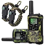 Walkie Talkies for Kids 22 Channel 2 Way Radio 3 Miles Long Range Handheld Walkie Talkies Durable Toy Best Birthday Gifts for 6 Year Old Boys and Girls fit Adventure Game Camping (Green Camo 1)