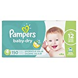 Diapers Size 4, 150 Count – Pampers Baby Dry Disposable Baby Diapers, Enormous Pack, Packaging & Prints May Vary