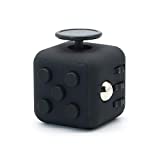 Appash Fidget Cube Stress Anxiety Pressure Relieving Toy Great for Adults and Children[Gift Idea][Relaxing Toy][Stress Reliever][Soft Material] (Black&Black)