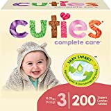 Cuties | Skin Smart, Absorbent & Hypoallergenic Diapers with Flexible & Secure Tabs | Bulk Case | Size 3 | 200 Count