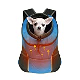 YUDODO Dog Carrier Backpack Pet Dog Carrier Front Pack Breathable Head Out Reflective Safe Warm Doggie Carrier Backpack for Small Dogs Cats Rabbits(M(5-10lbs), Sky Blue)