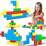 Magnetic Blocks for Toddler Toys Age 2-4, STEM Magnetic Building Blocks for Toddlers 1-3, 1.41 inch Large Magnet Toys for Kids Ages 3-5 Preschool Magnetic Cube Toys for 3 Year Old Boy Girl Gifts