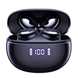 CAPOXO Wireless Earbuds Bluetooth Headphones 50Hrs Playtime with Wireless Charging Case&Dual LED Power Display, IPX7 Waterproof Earphones, in Ear Stereo Headset Built-in Mic for iPhone/Android