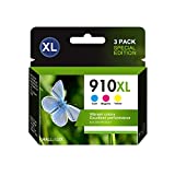 910XL Ink Cartridges for HP Printers for HP 910 910XL Ink Cartridge Combo Pack Compatible with Officejet Pro 8025e 8028e 8035e 8028 8025 Printer (3 Pack HP 910 910 XL Ink Cartridges Combo Pack)