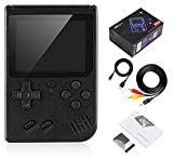 Handheld Game Console, Portable Retro Video Game Console with 400 Classical FC Games 3.0-Inch Screen 1020mAh Rechargeable Battery Support for Connecting TV (Black)