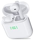occiam Wireless Earbuds Bluetoth Headphones V5.3 Clear Call 50H Playback IPX7 Waterproof with Wireless Charging Case in-Ear Earphones with Microphone LED Display Stereo Headset for iPhone & Android