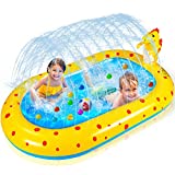 Inflatable Kiddie Toddler Pool 67″ Splash Pad Sprinkler for Kids Dinosaur Water Outdoor Toys for Toddlers 1-3 Summer Outside Toys for Kids Ages 4-8 Yard Games for Boys Girls Age 2 3 4 5 6